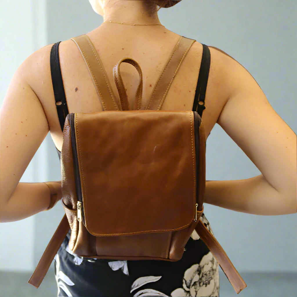 Mini Chicago Leather Backpack