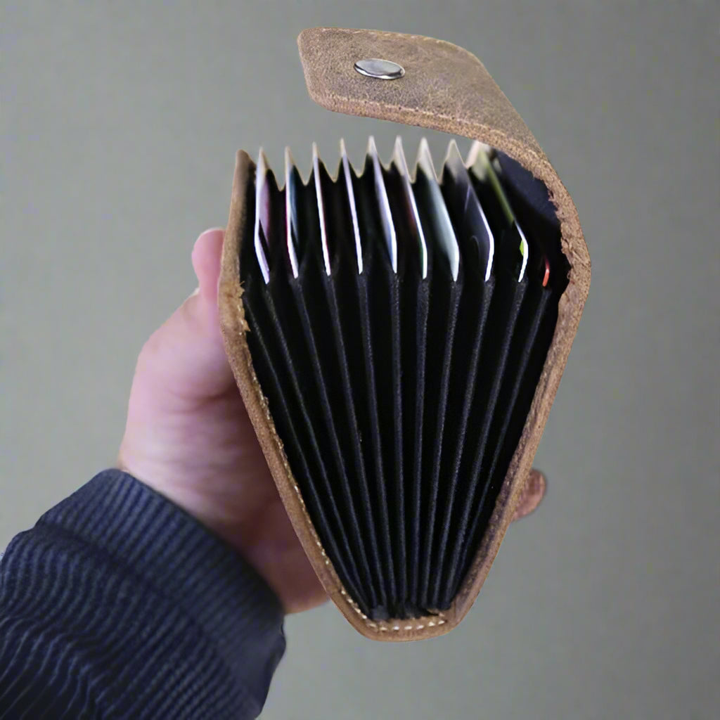 Concertina Leather  Card Holder