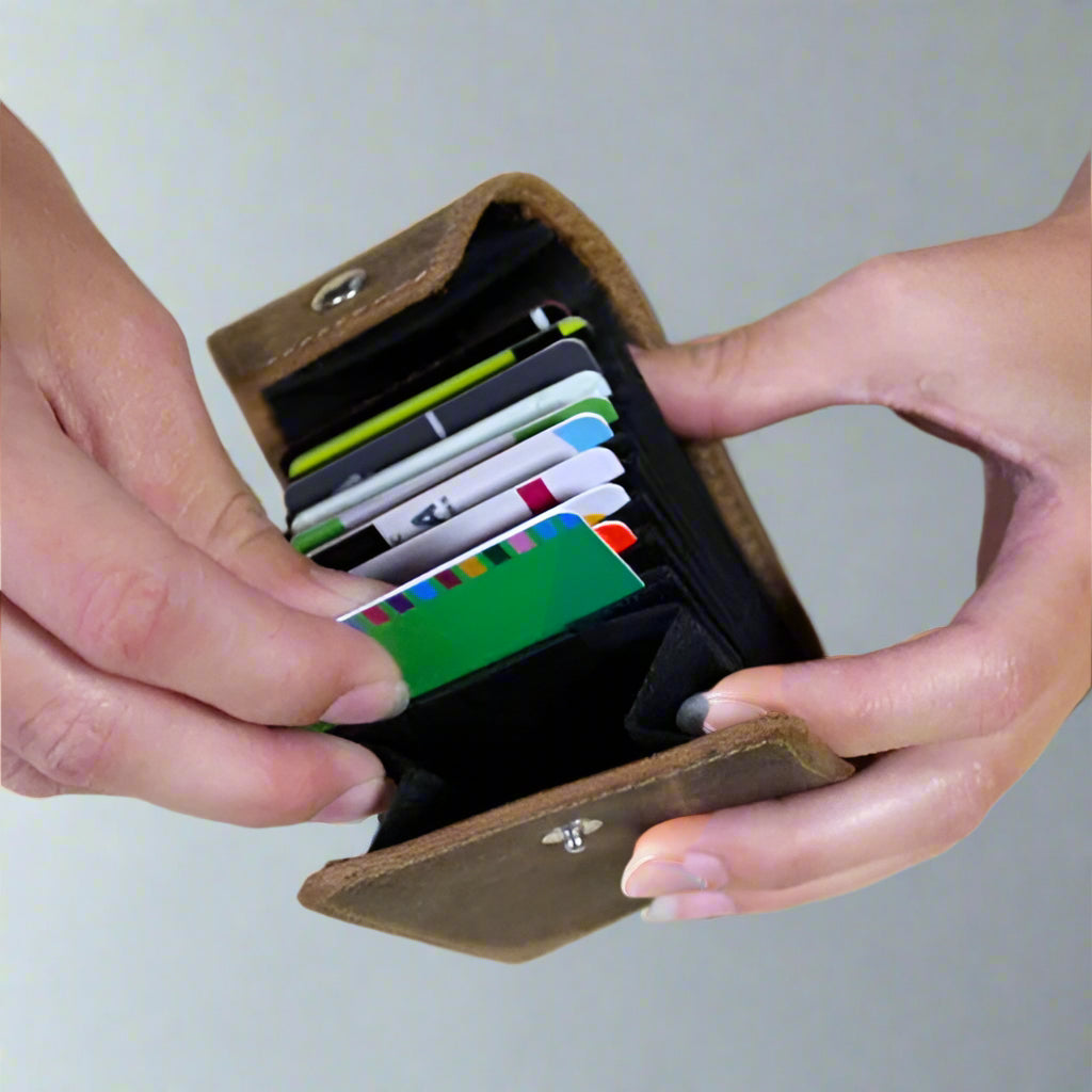 Concertina Leather  Card Holder