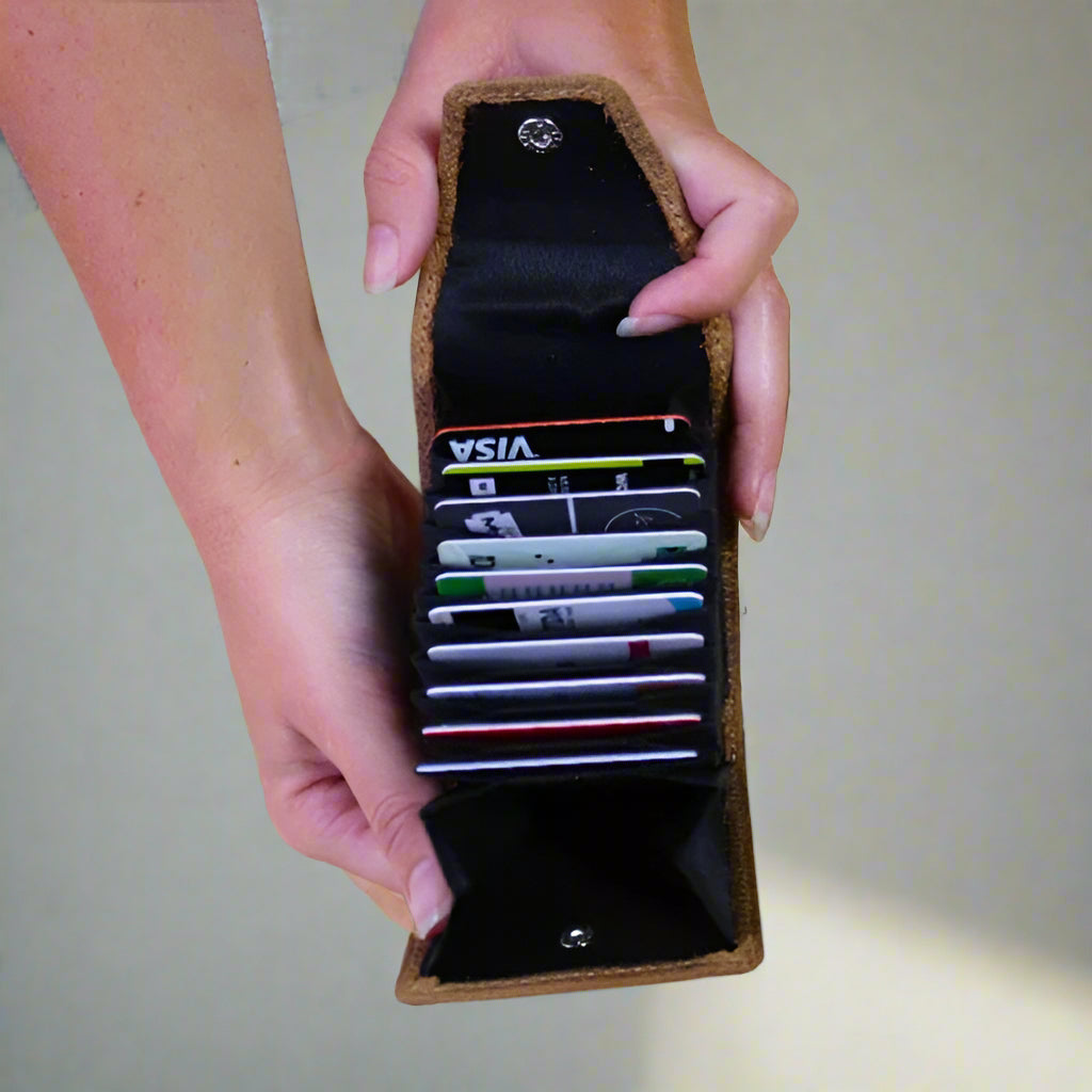 Concertina Leather  Card Holder