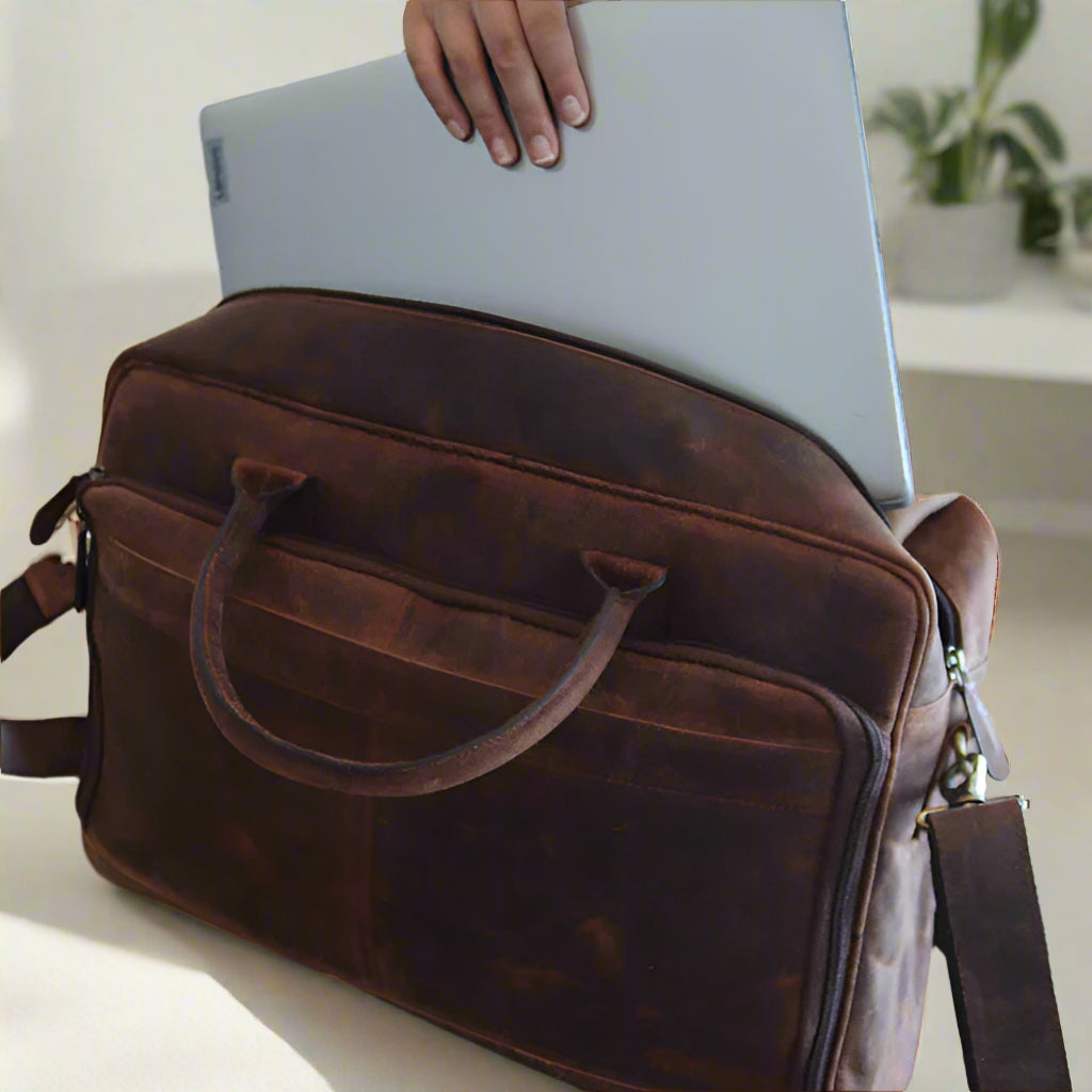 Crete Leather Laptop Bag