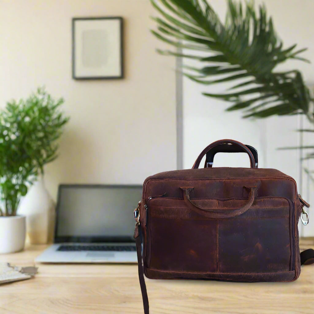 Crete Leather Laptop Bag