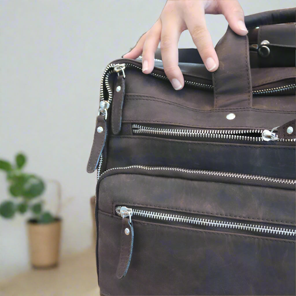 Fiji Leather Laptop Bag