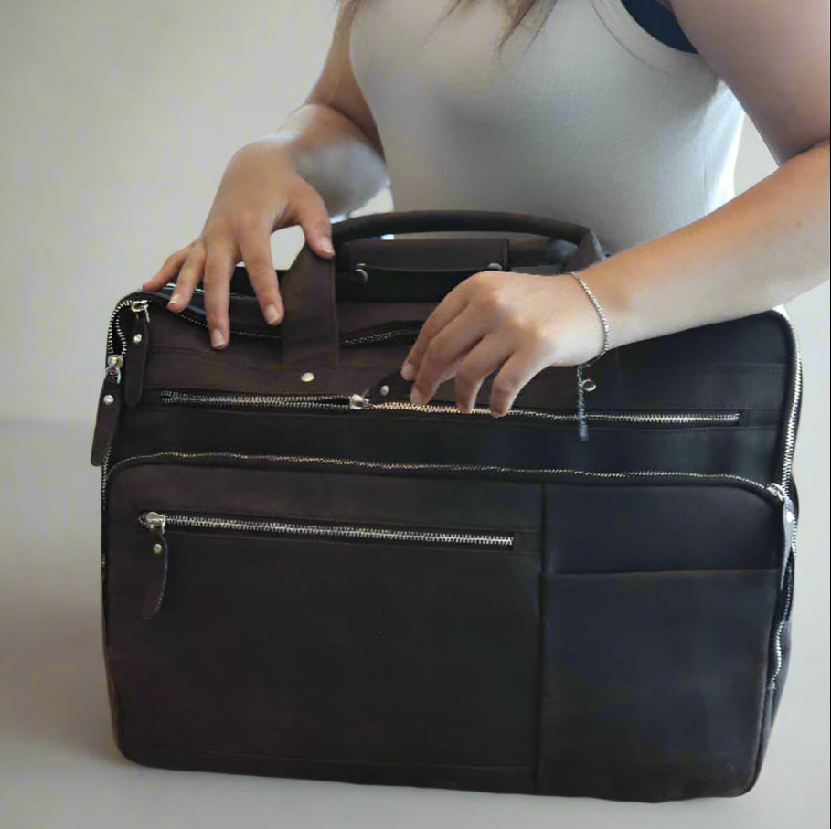 Fiji Leather Laptop Bag