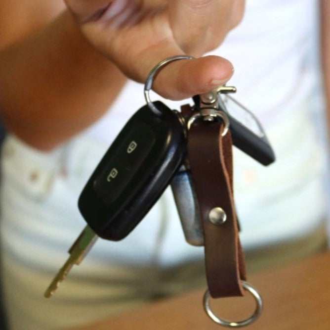 His & Her's Leather Key Rings