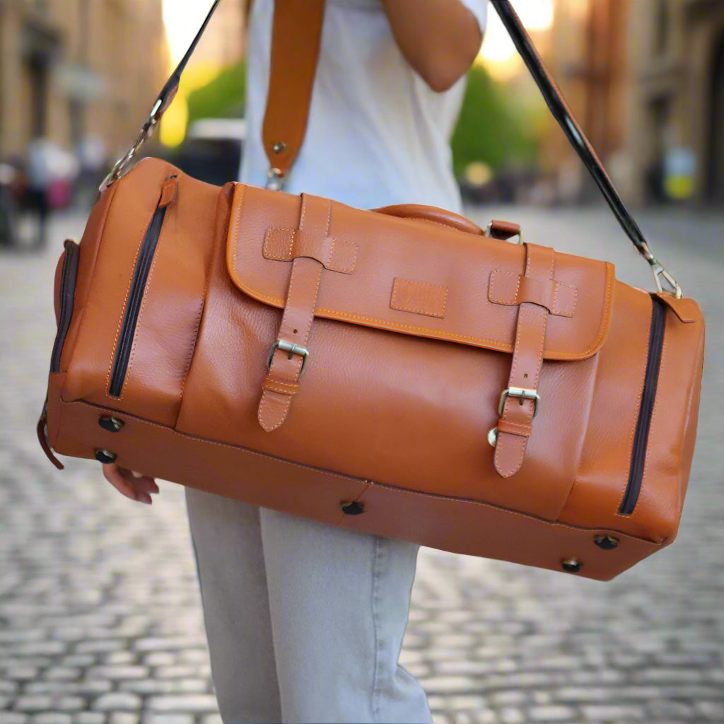 Harry Luxe Leather Duffel Bag