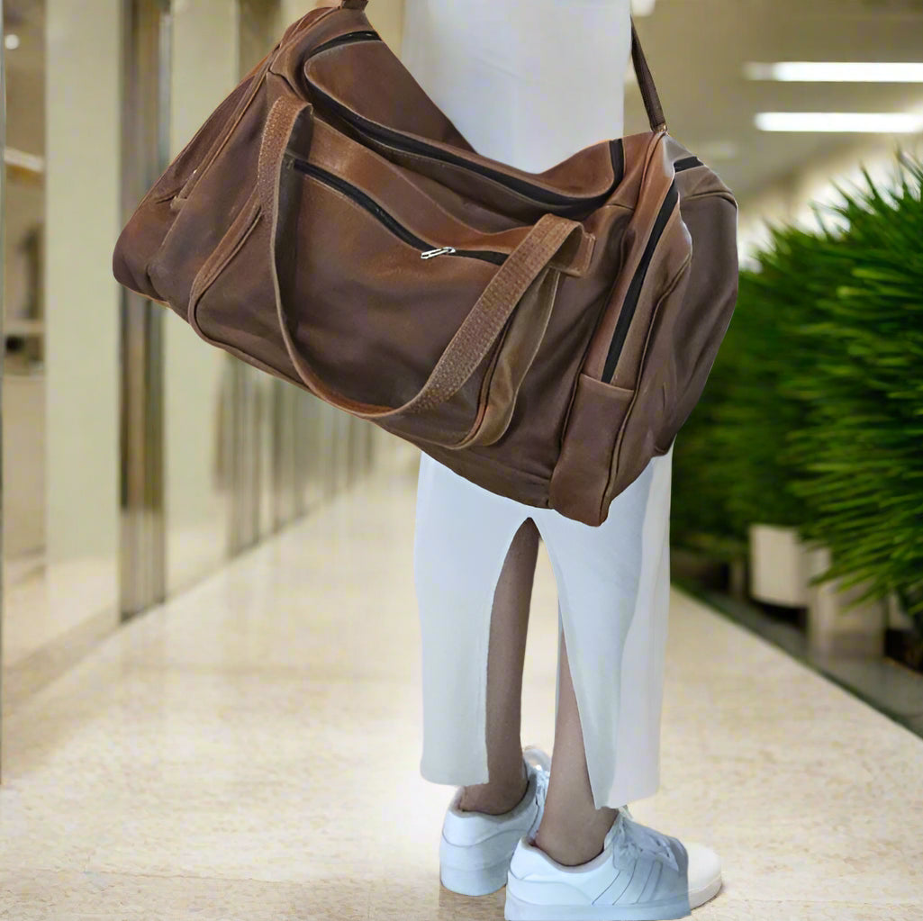 Bobby Square Leather Duffle Bag