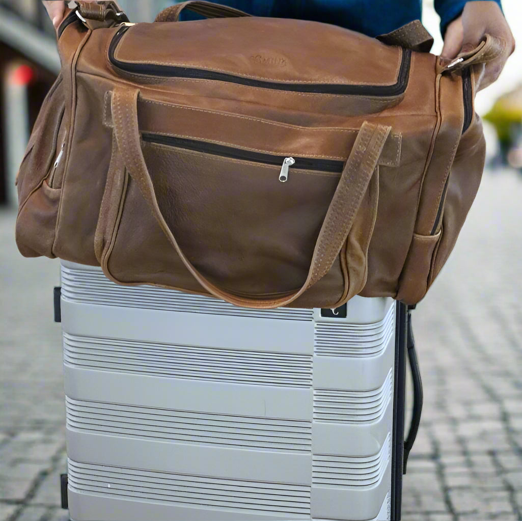 Bobby Square Leather Duffle Bag