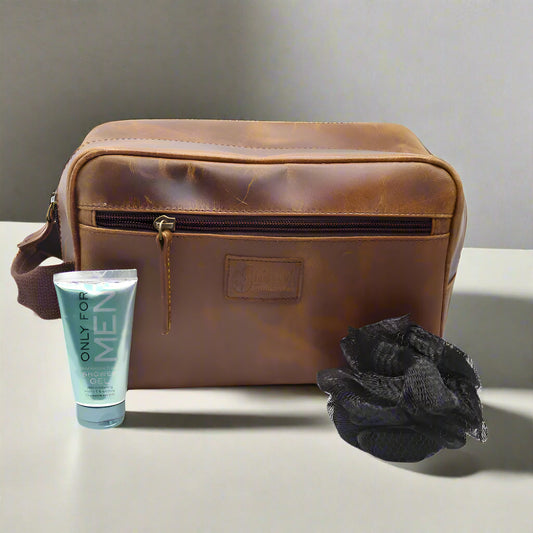 Legacy Leather Toiletry Kit Combo