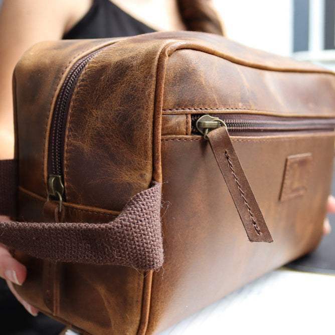 Legacy Leather Toiletry Kit Combo