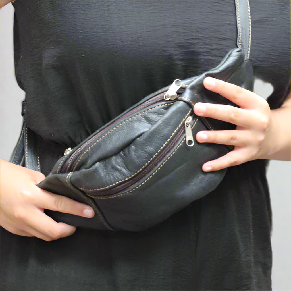 Leather Moon Bag