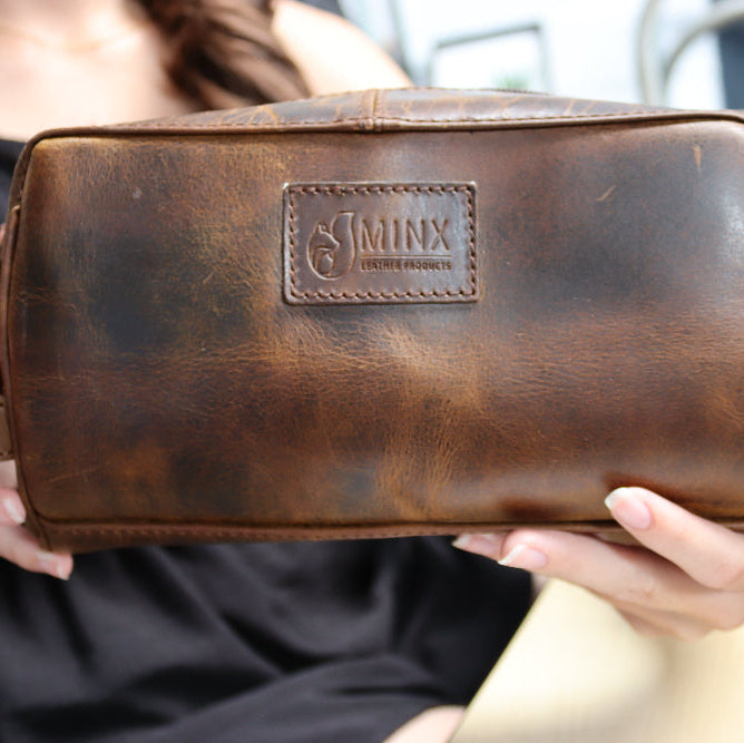 Classic Leather Toiletry Bag