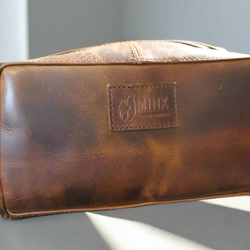 Classic Leather Toiletry Bag