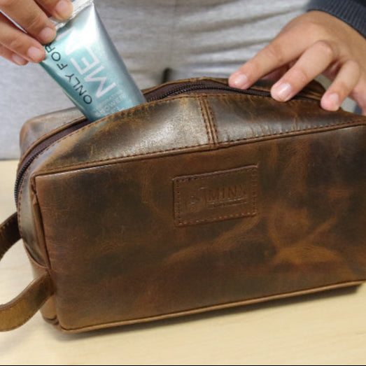 Classic Leather Toiletry Bag