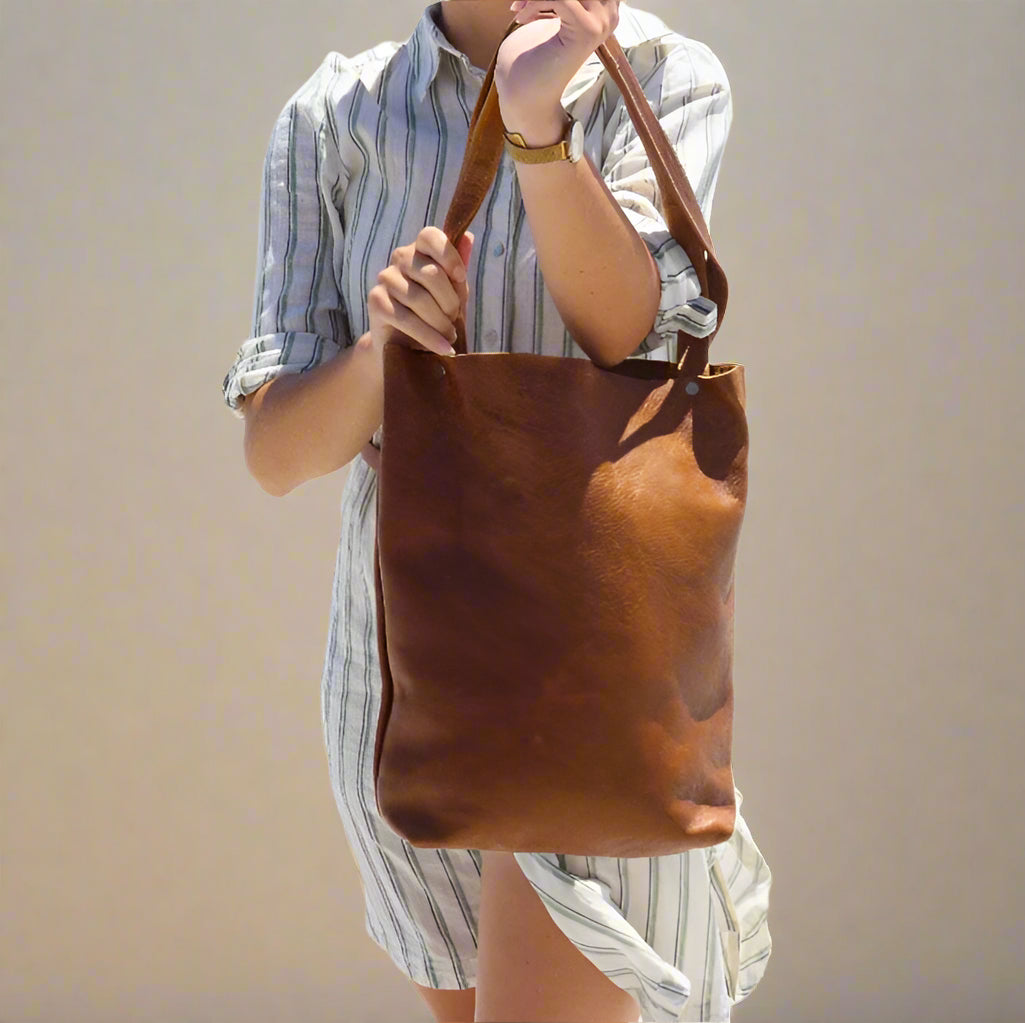 Zara Leather Shopper Bag