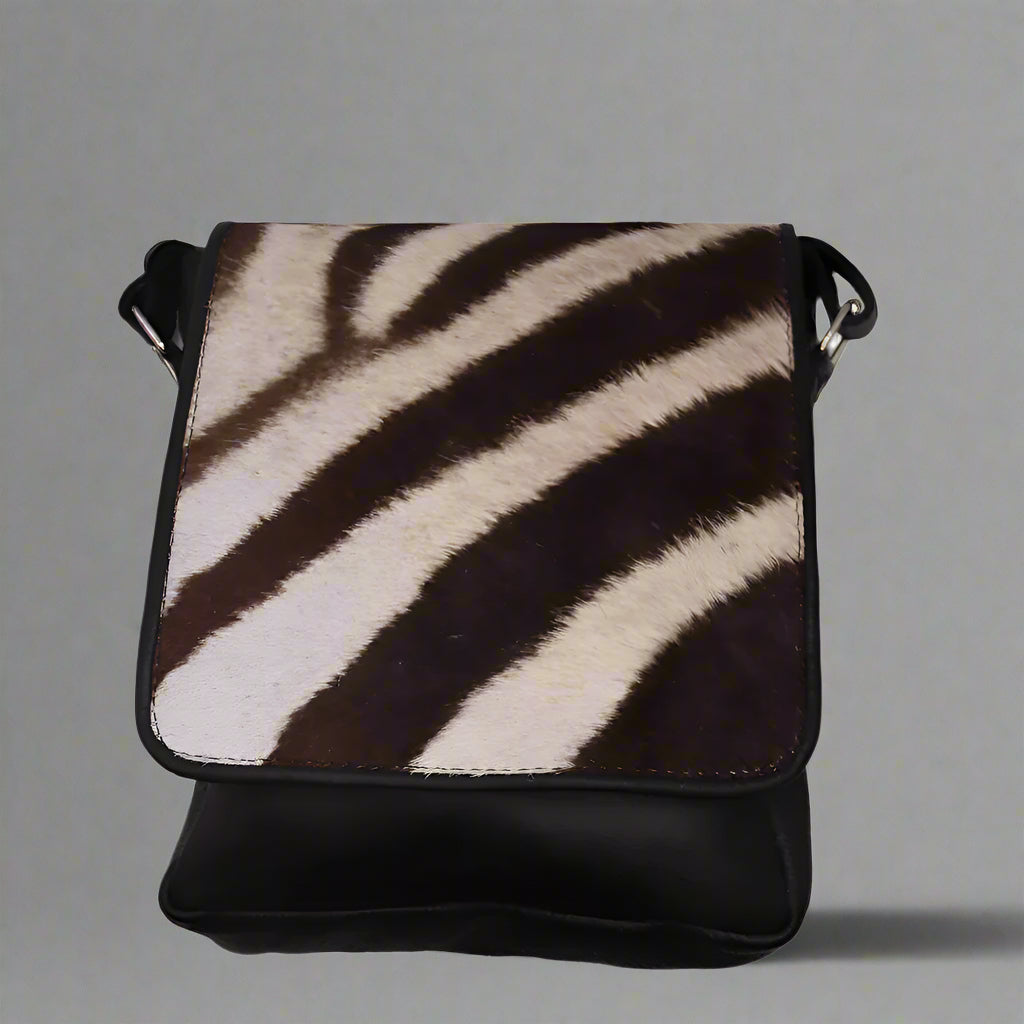 Zebra with  Flap Slingbag