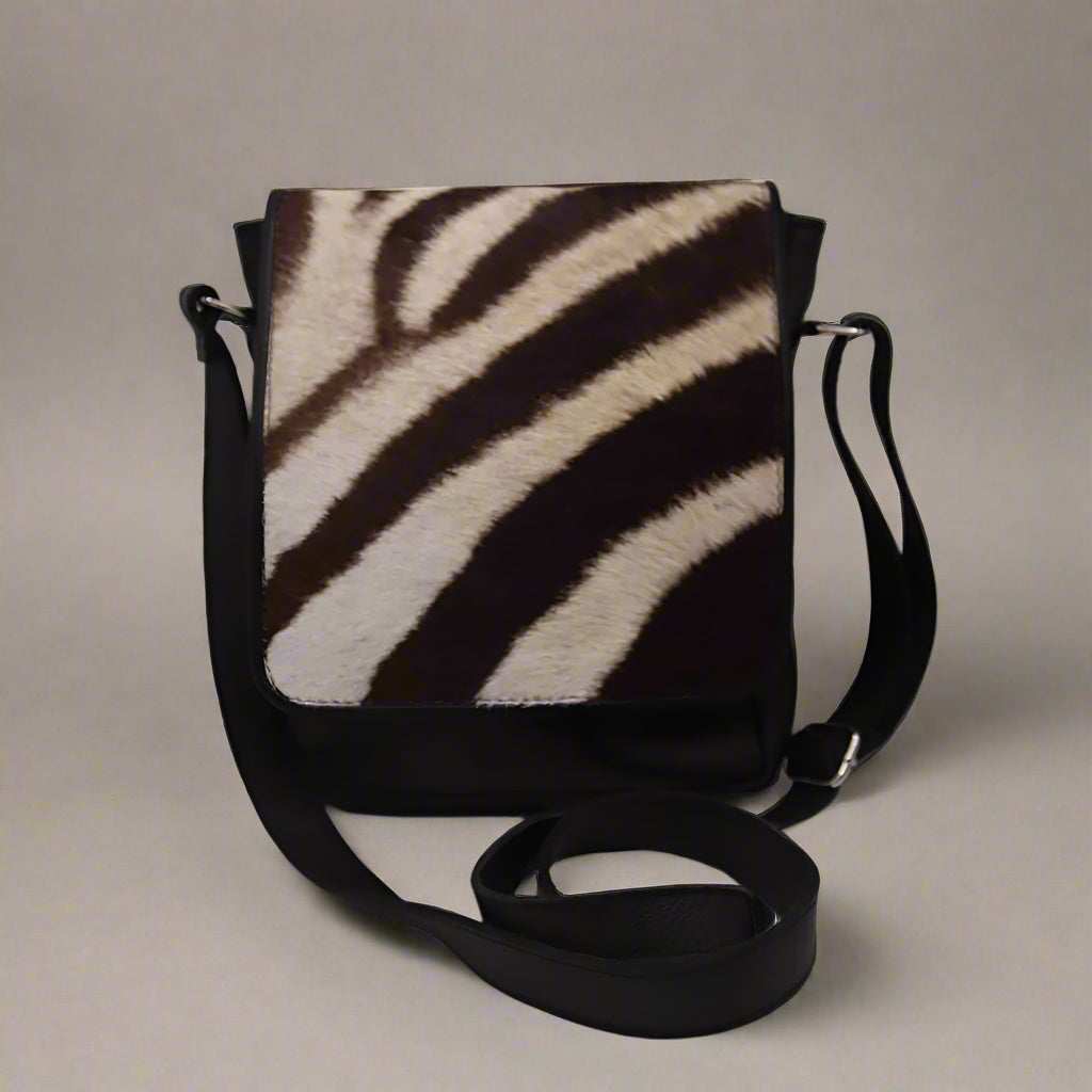 Zebra with  Flap Slingbag