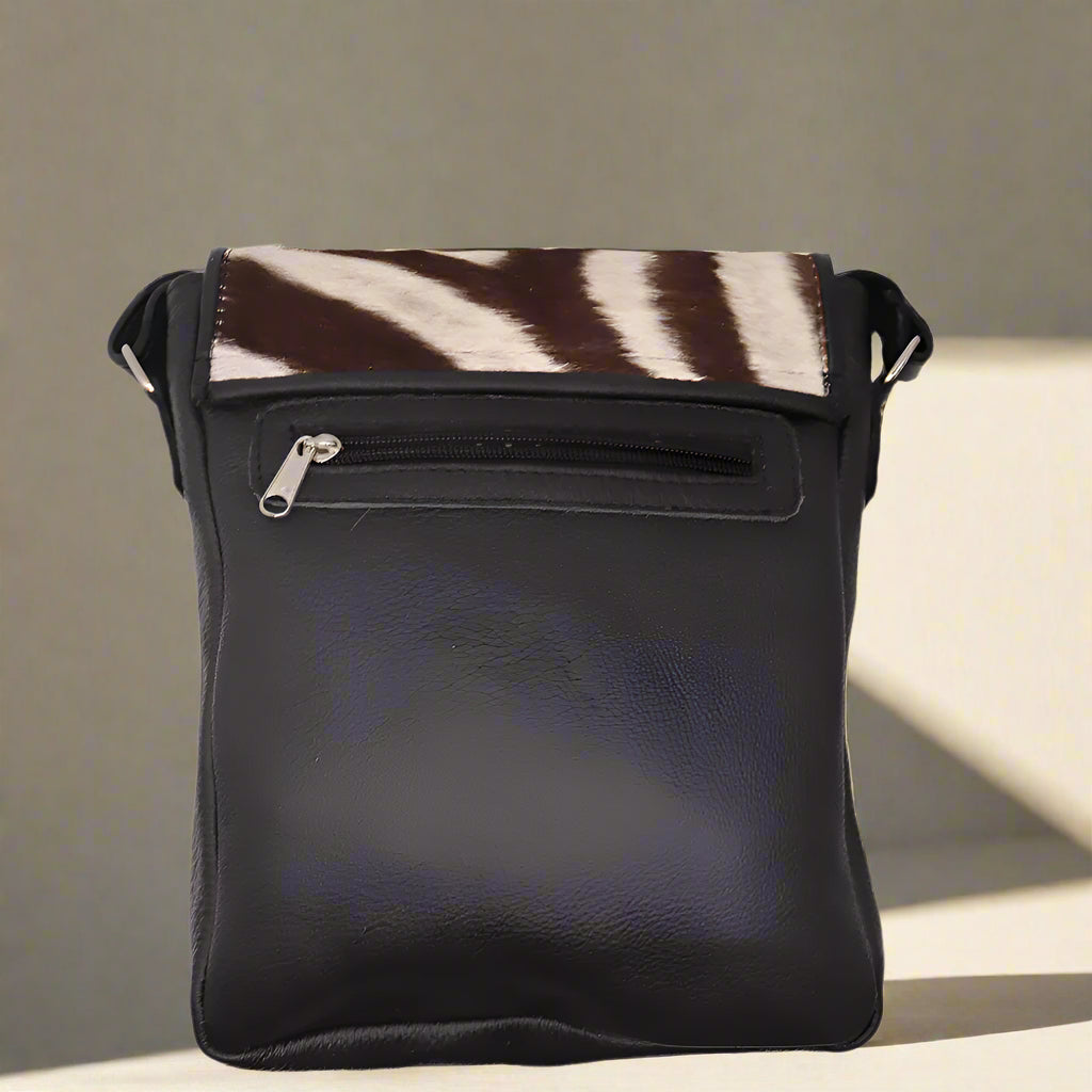 Zebra with  Flap Slingbag