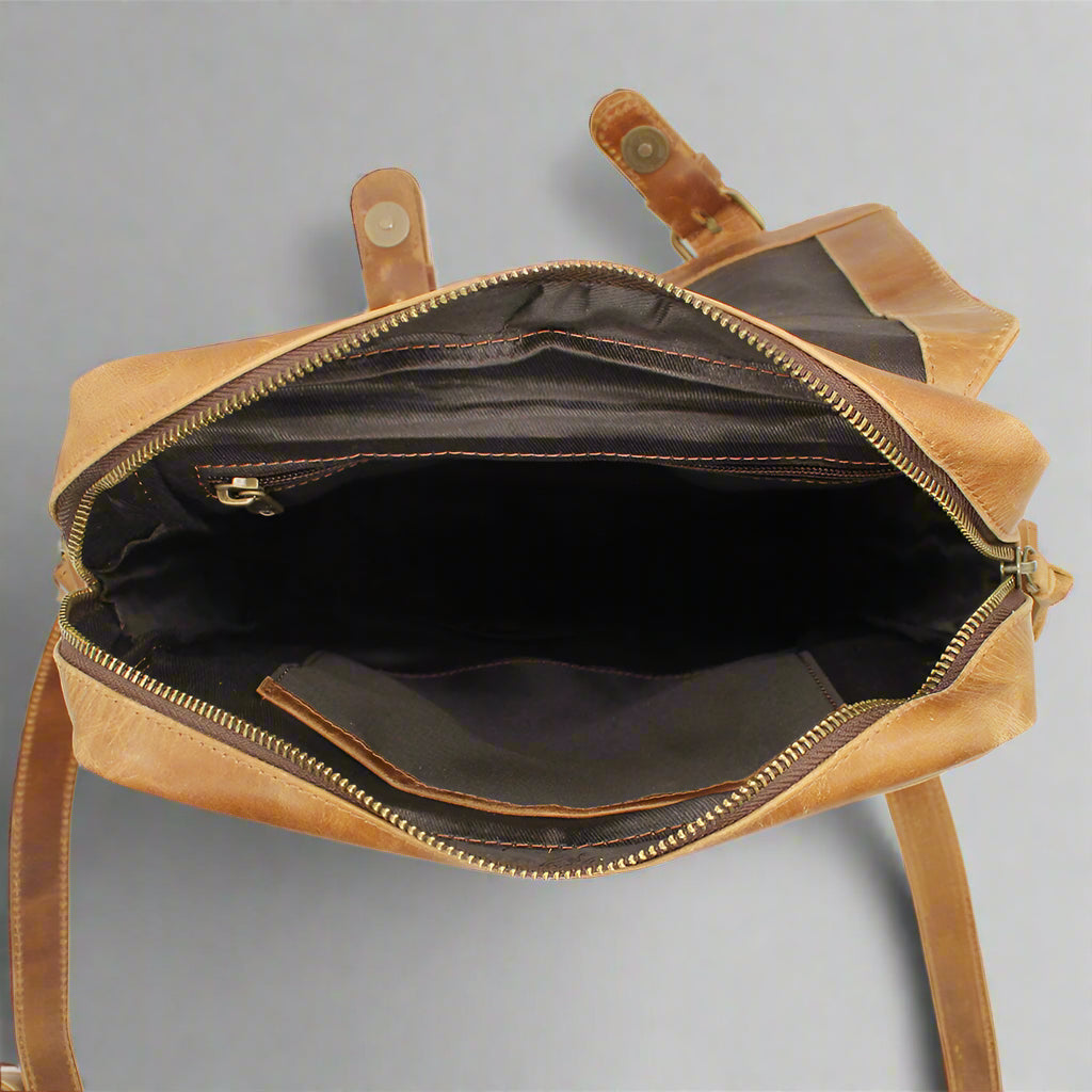Jessie Leather Messenger Bag