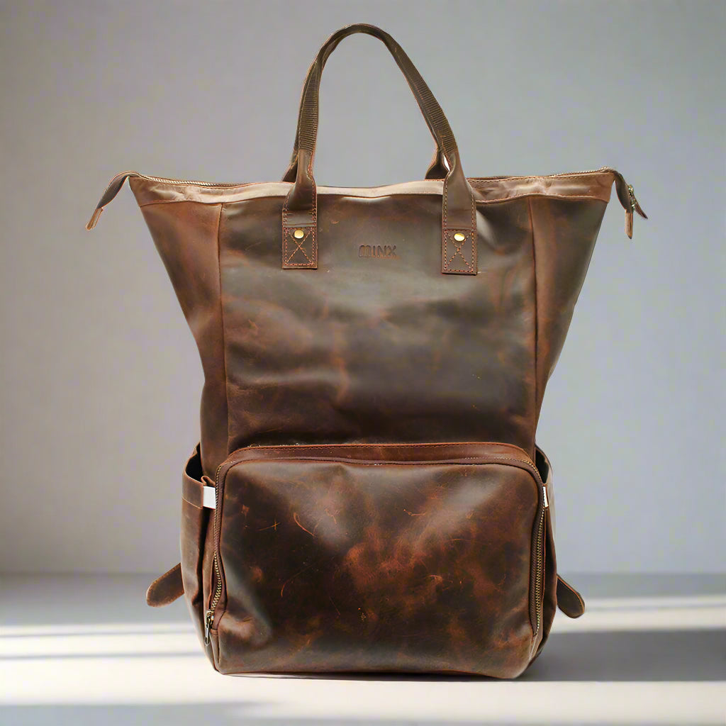 Amaliya Leather Nappy Bag