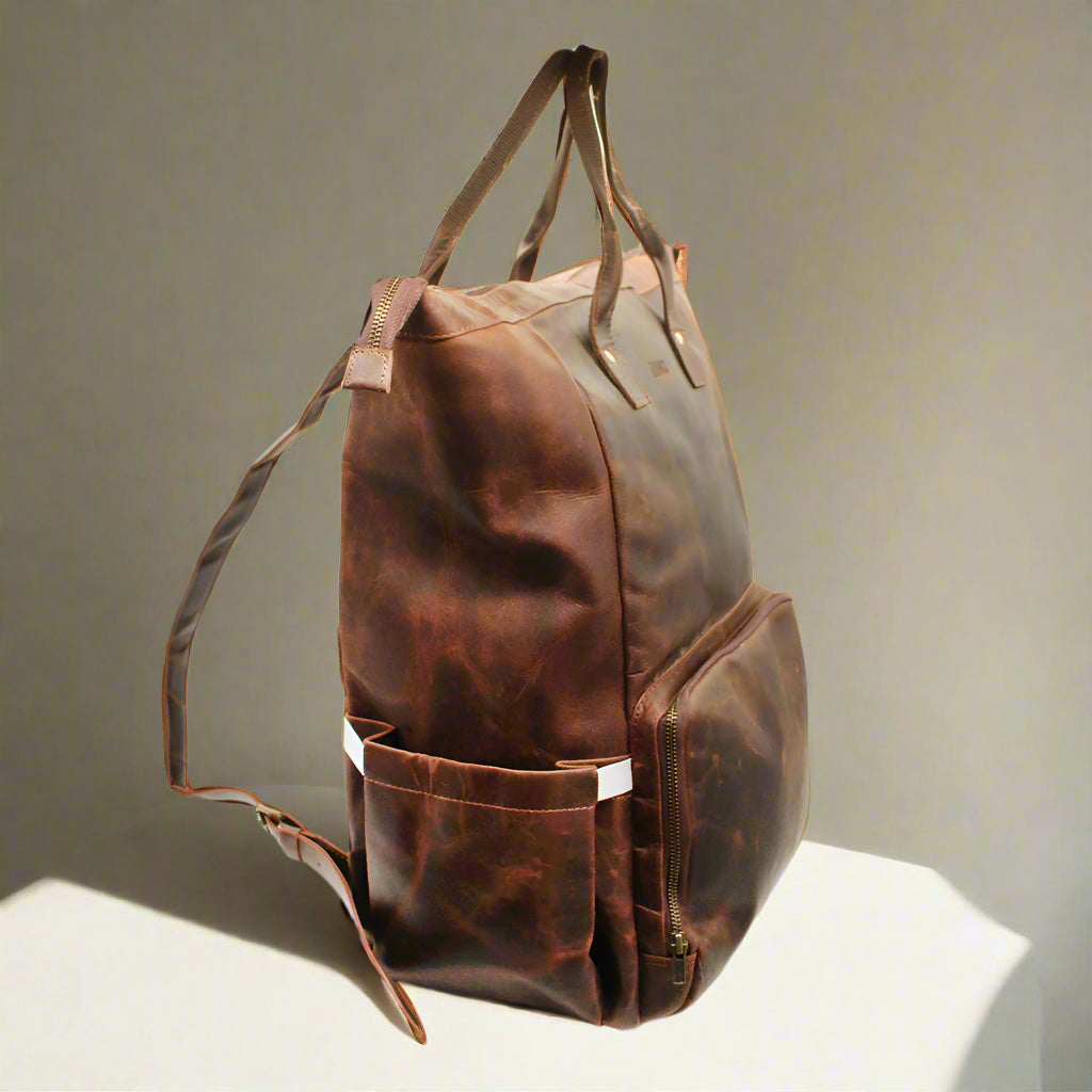 Amaliya Leather Nappy Bag