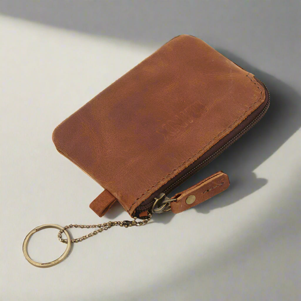 Unisex Leather Key and Card Holder