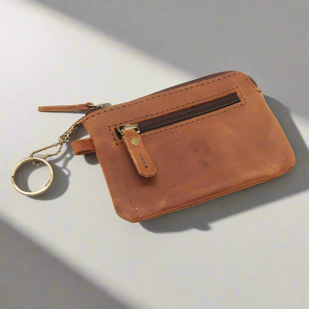 Unisex Leather Key and Card Holder