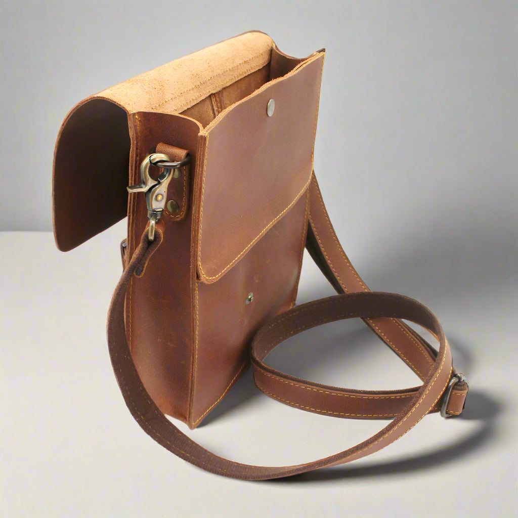 Sophia Leather Box Sling Bag