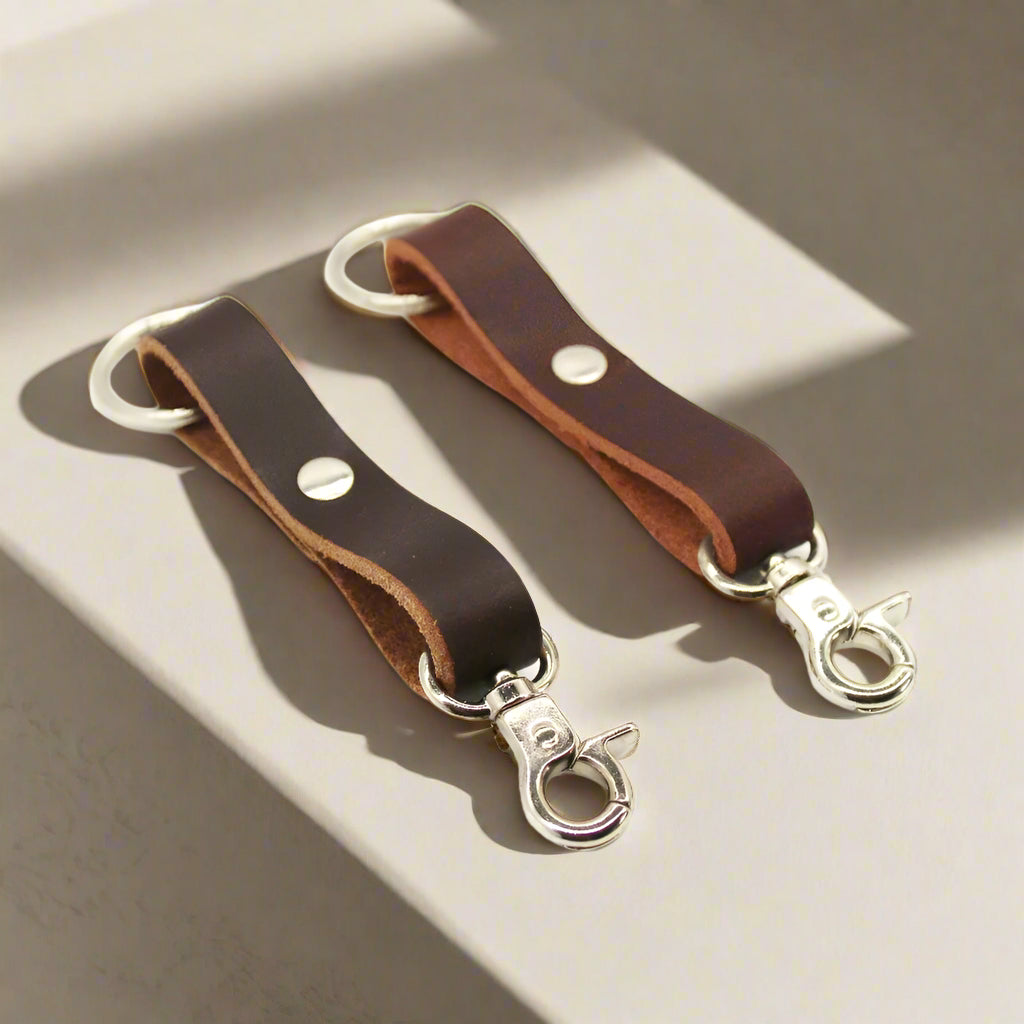 His & Her's Leather Key Rings