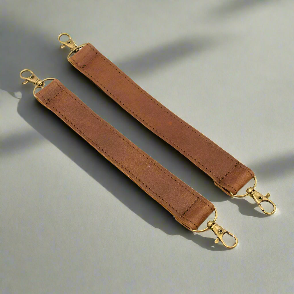 Stroller Leather Straps Set of 2