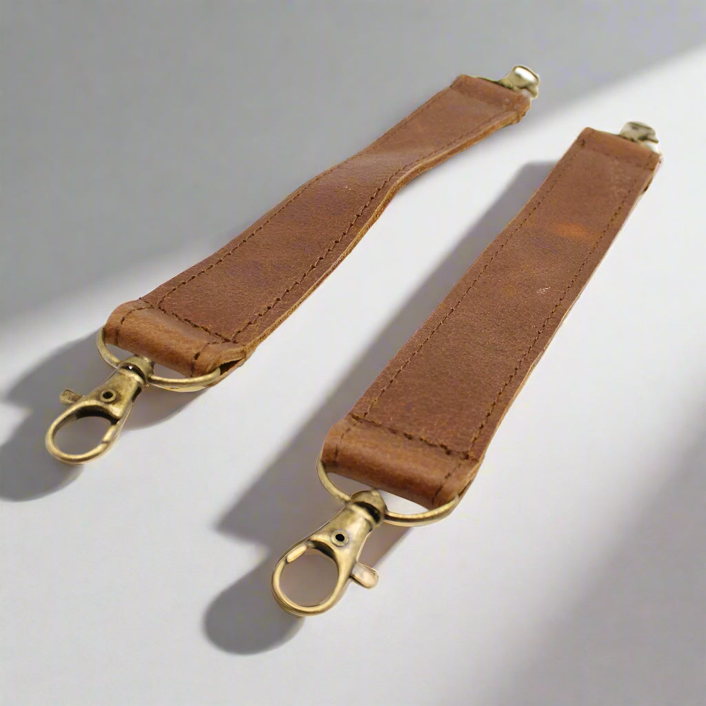 Stroller Leather Straps Set of 2
