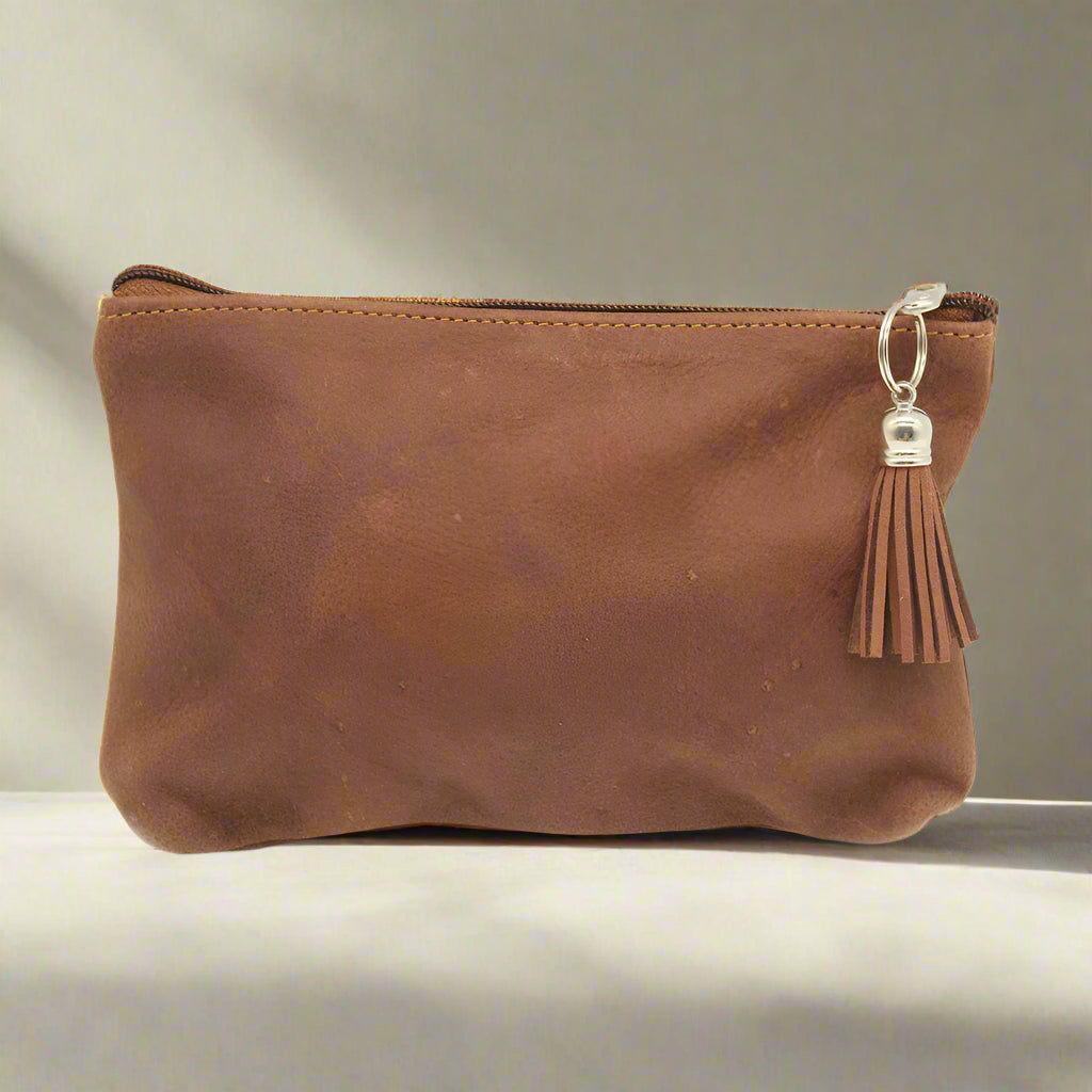 Bow Leather Make Up Bags