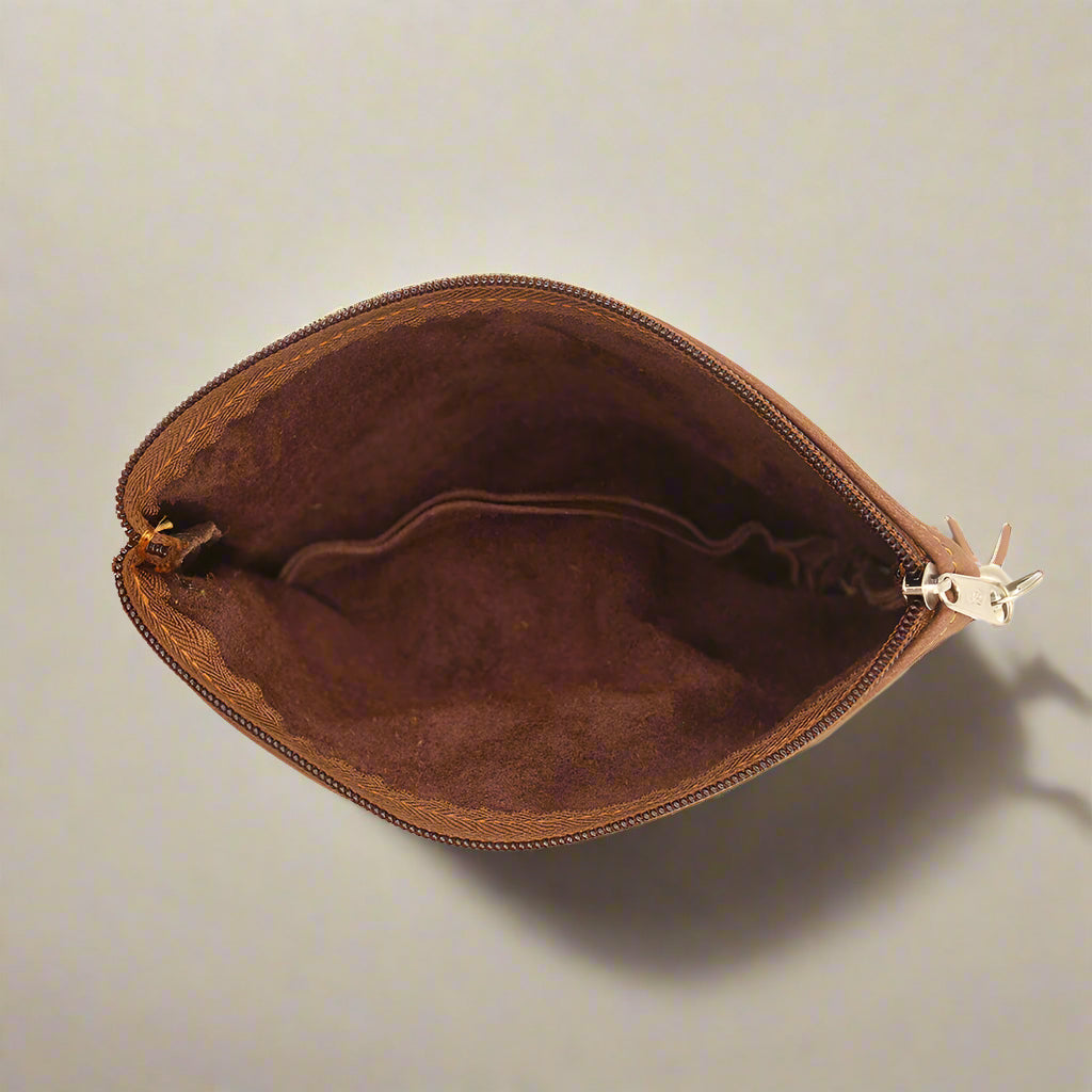 Bow Leather Make Up Bags