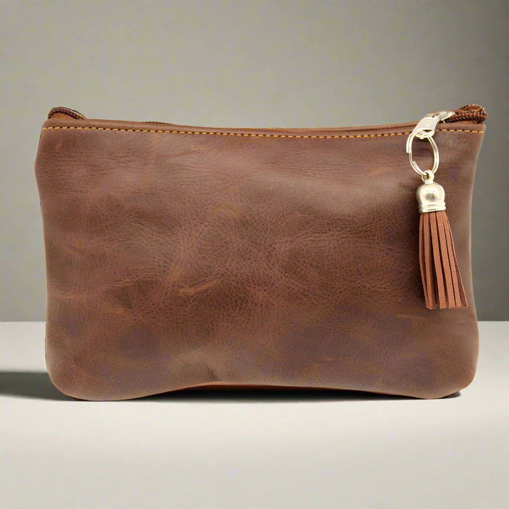 Bow Leather Make Up Bags