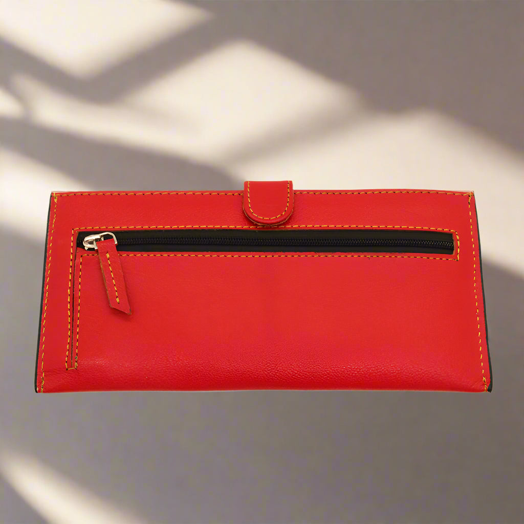 Ruby Leather Handbag Combo