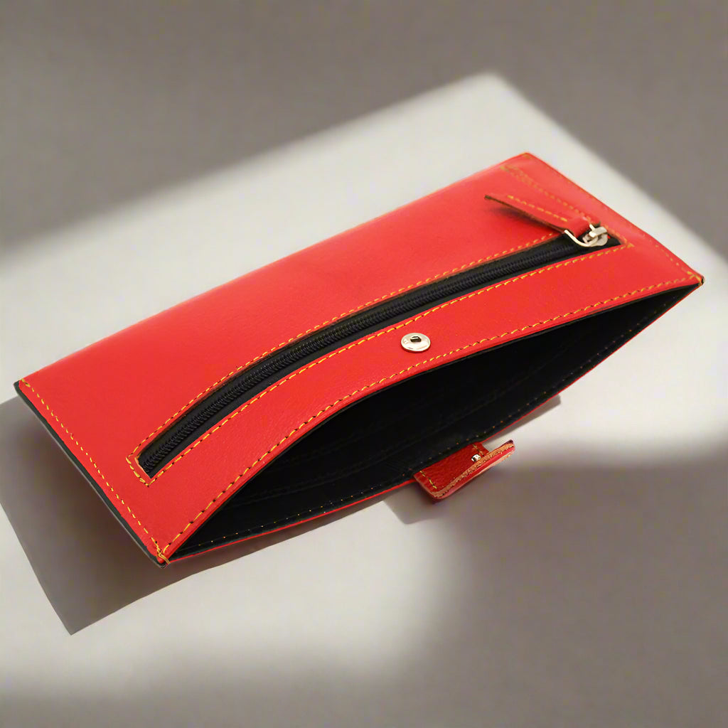 Ruby Leather Handbag Combo