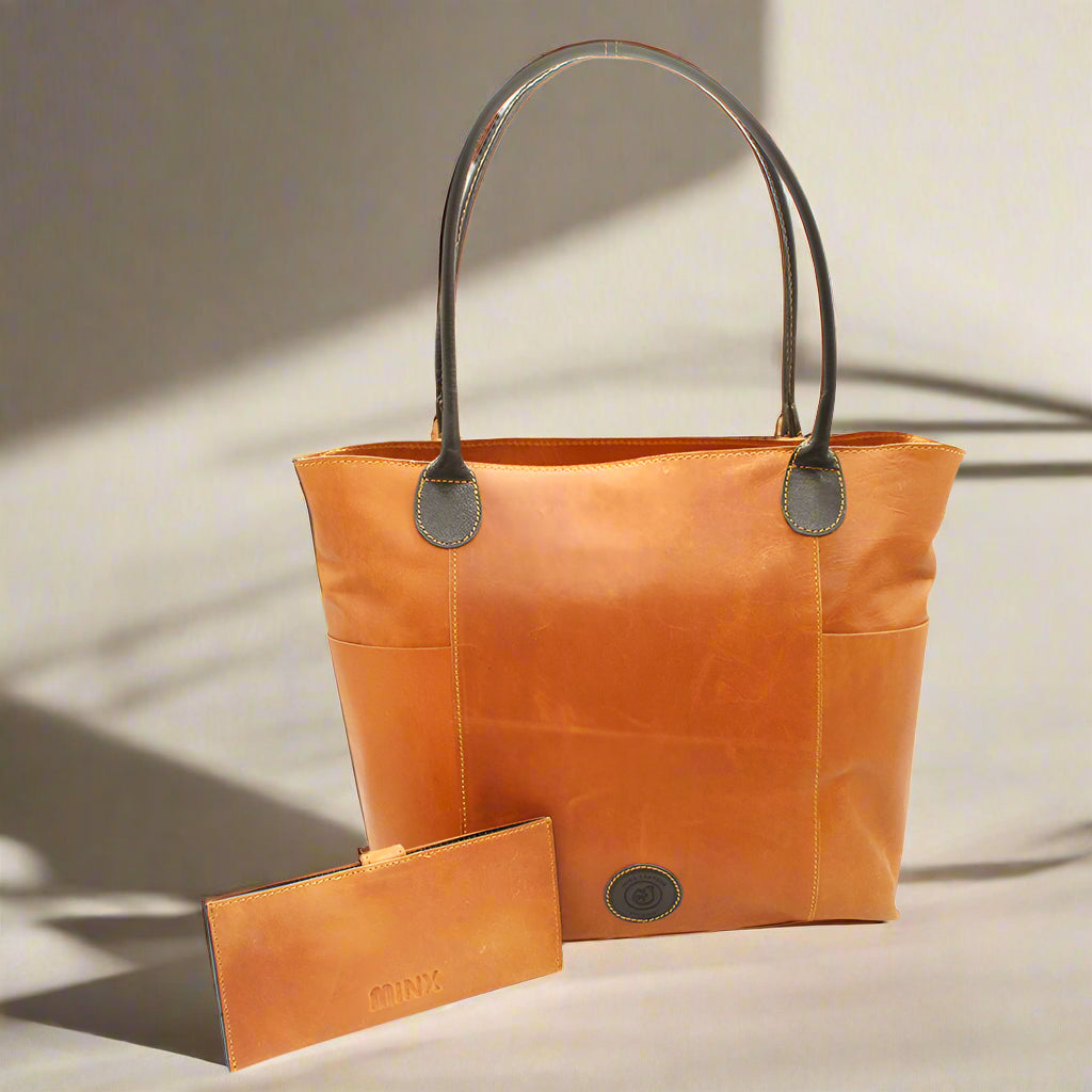 Harriett Leather Hand Bag Combo