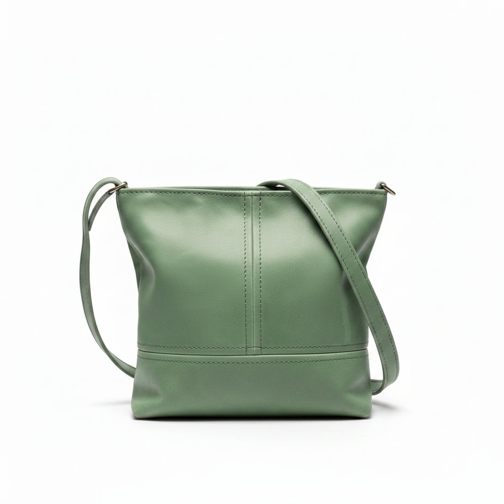 Green Leather Sling Bag