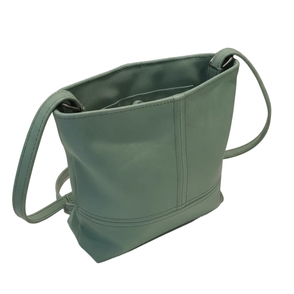 Green Leather Sling Bag