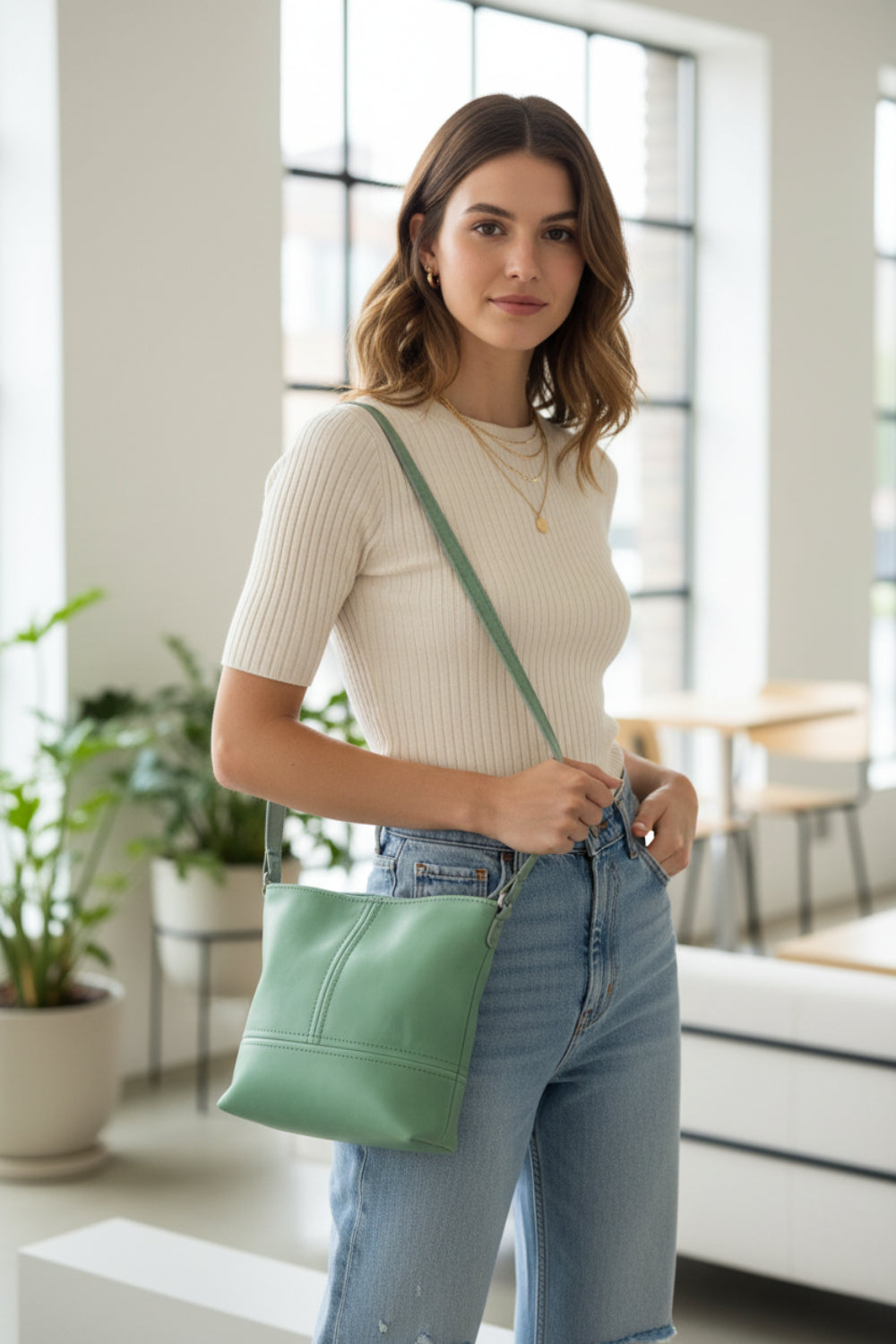 Get up and go Leather Bag