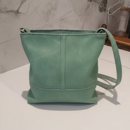Green Leather Sling Bag