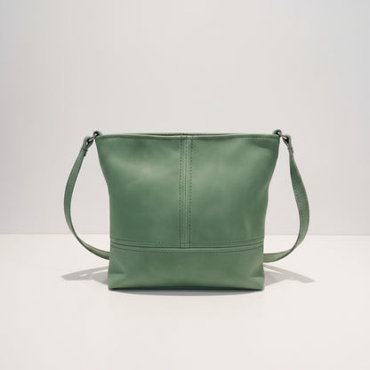 Green Leather Sling Bag