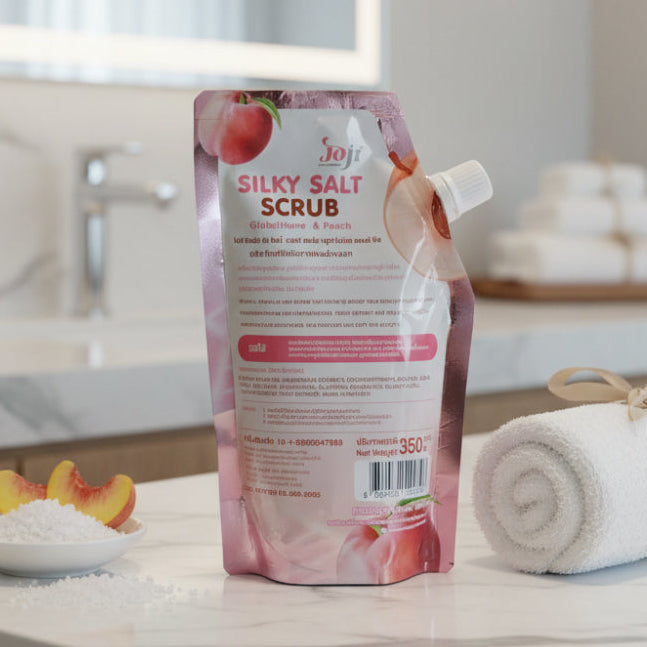 Silky Glutathione and Peach Salt Scrub