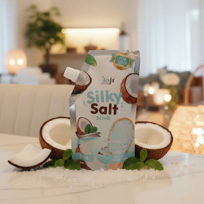 Silky Coconut and Peppermint  Salt Scub