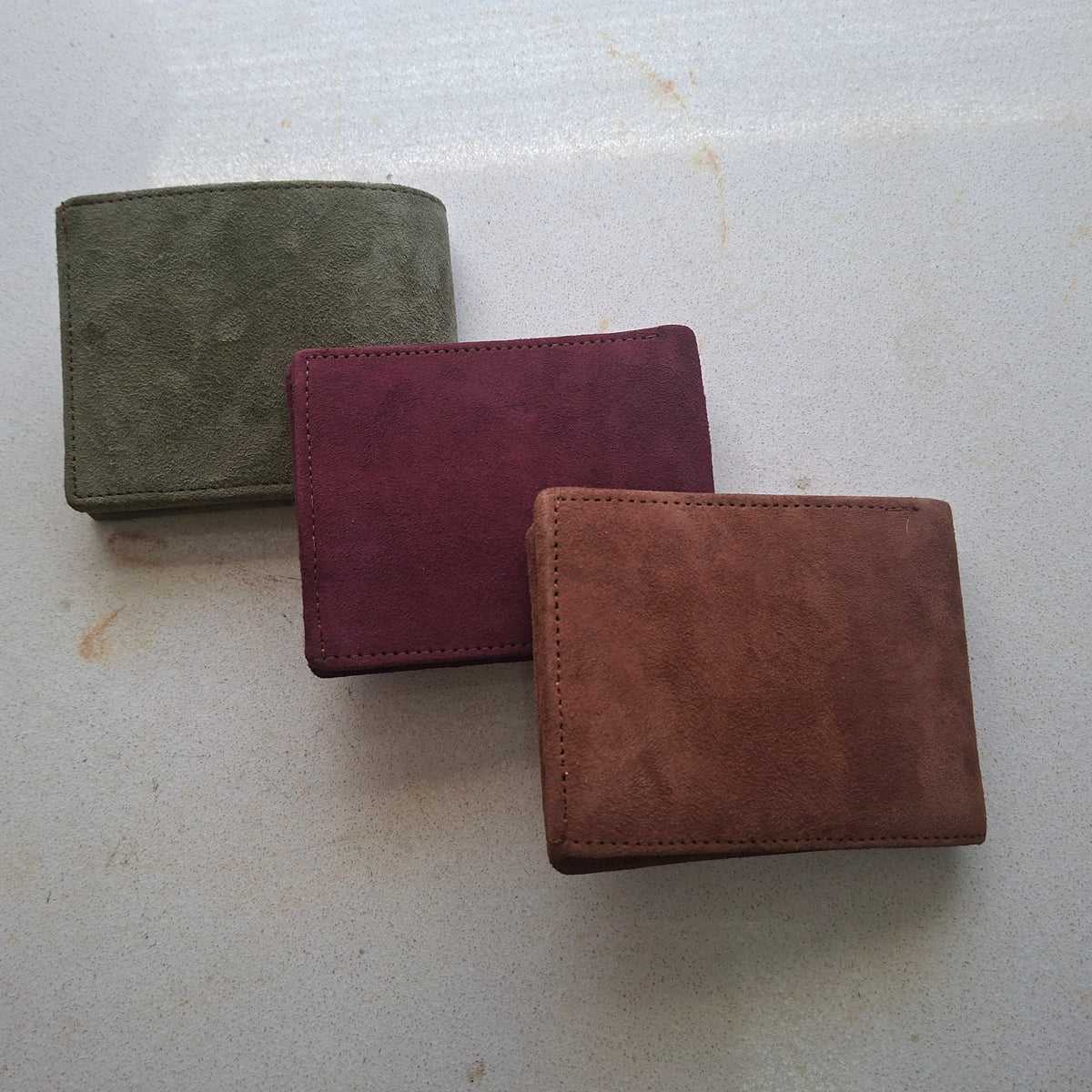 Suede Camel Leather Men’s Wallet