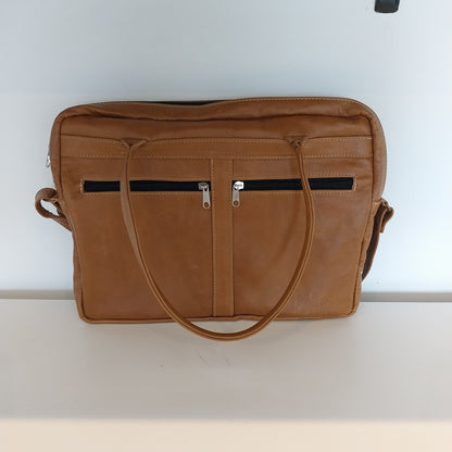 SlimHide Leather Laptop Sleeve with Handle