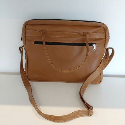 SlimHide Leather Laptop Sleeve with Handle