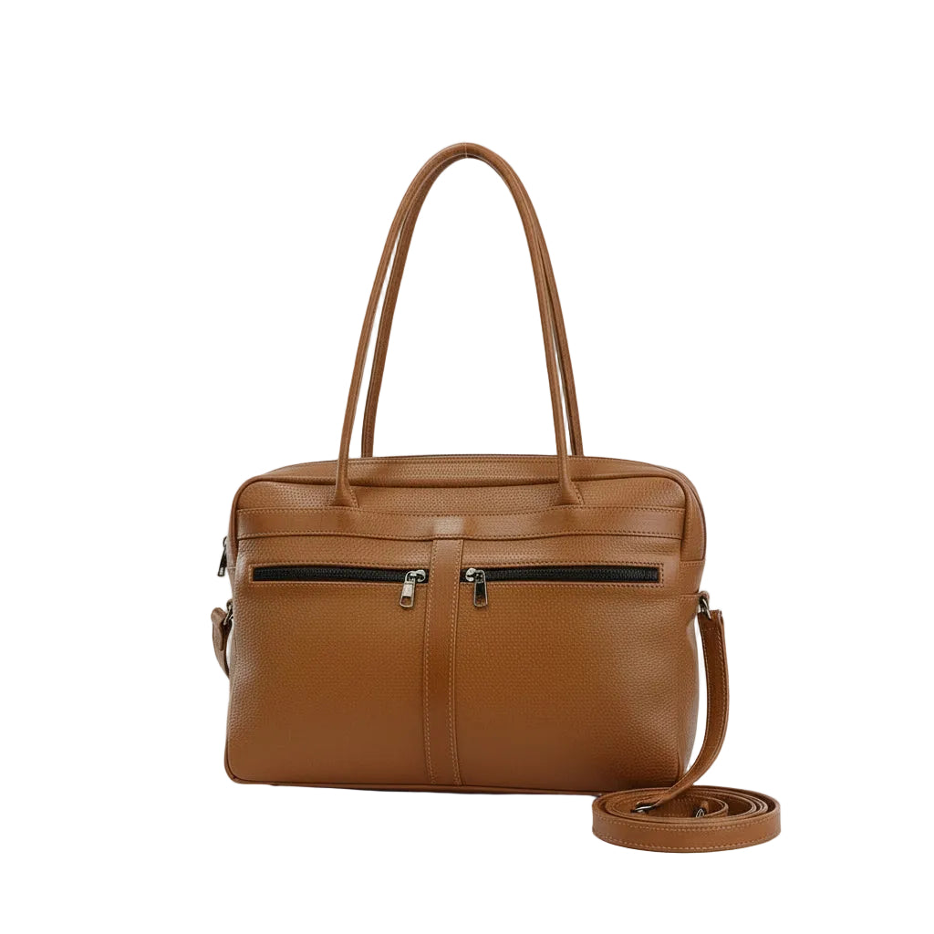 SlimHide Leather Laptop Sleeve with Handle