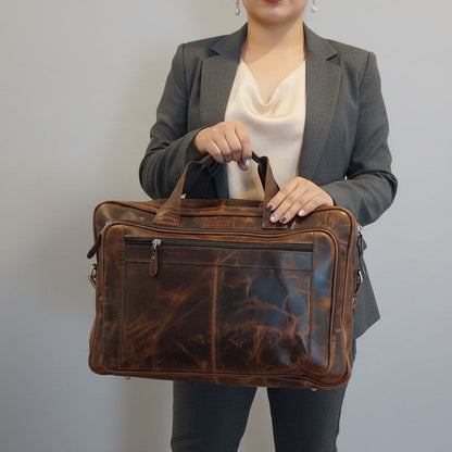 Crete Leather Laptop Bag