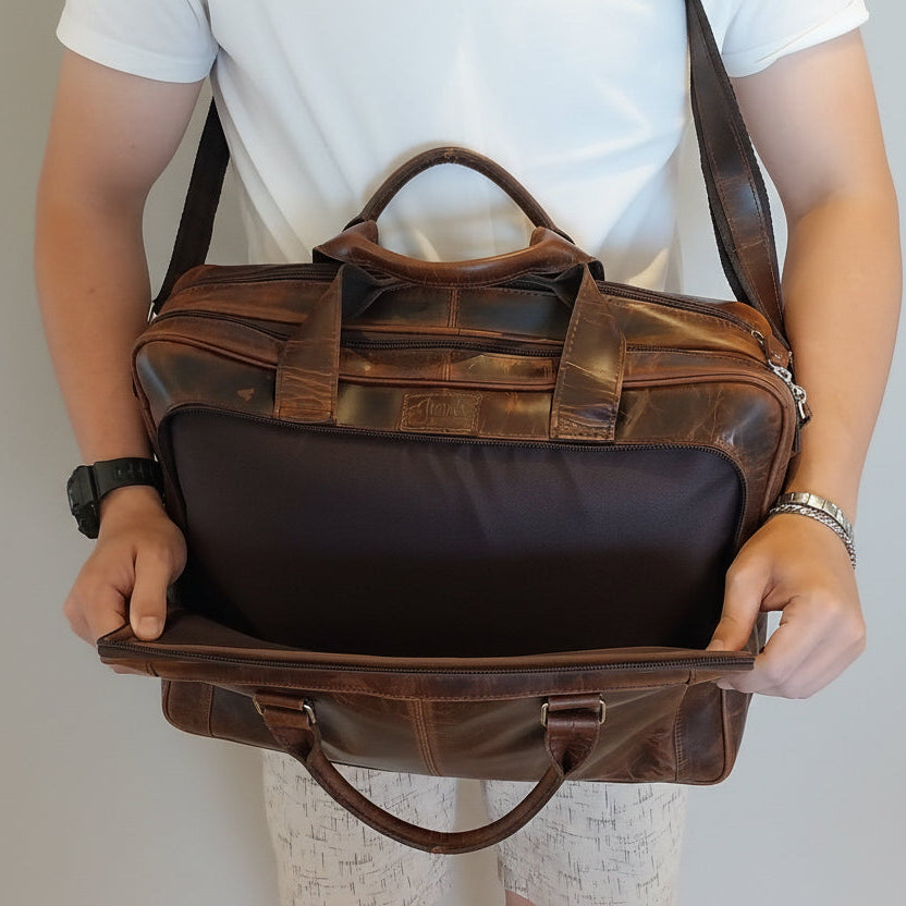 Crete Leather Laptop Bag